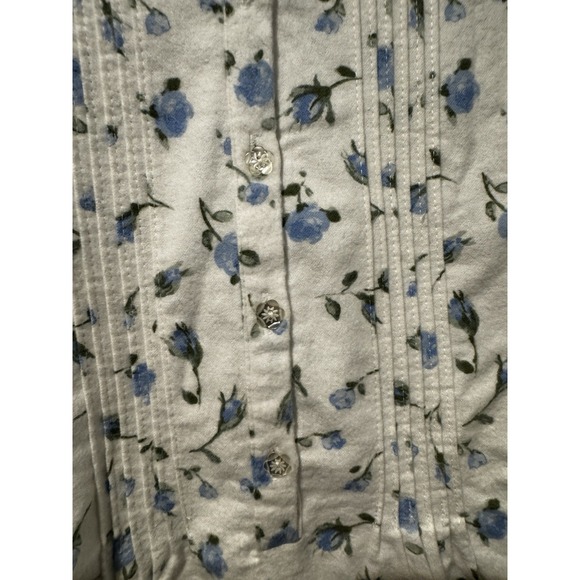 Vintage Laura Ashley Blue Floral Long Nightgown XL Cottage Core NWT 80s/90s‎ NOS - Picture 3 of 16